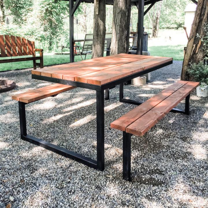 Modern Industrial Picnic Table