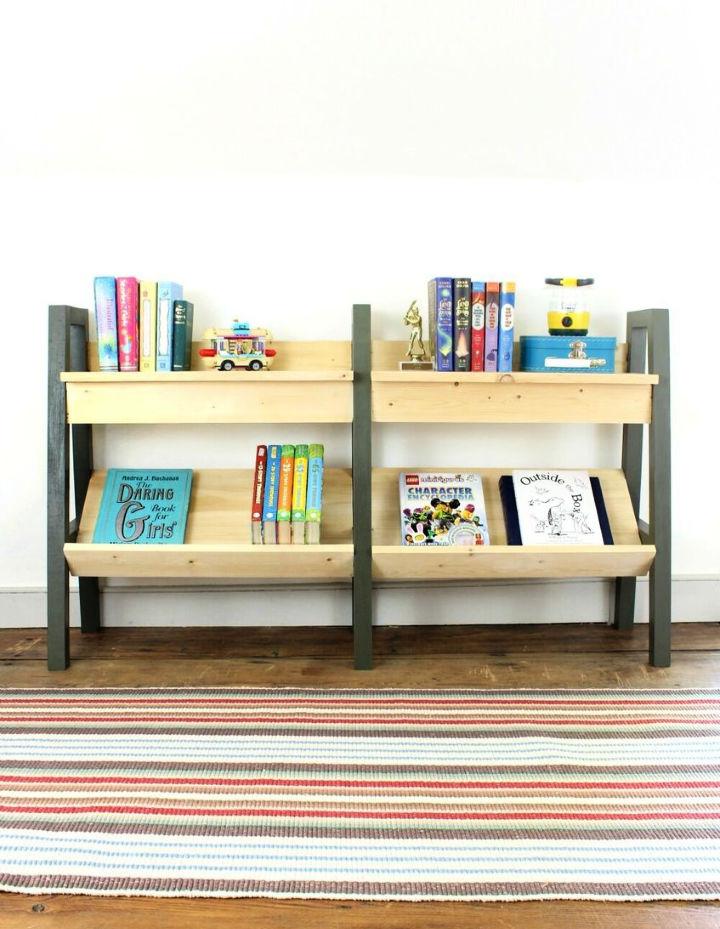 Modern DIY Wooden Bookrack for Kids