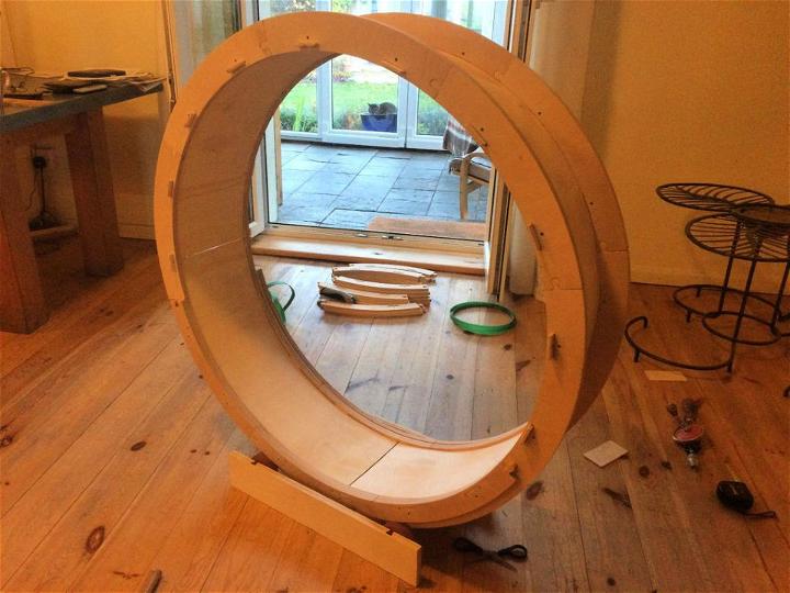 Modular Plywood Cat Training Exercise Wheel