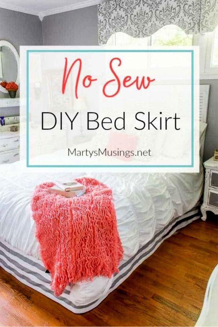 No Sew DIY Bed Skirt