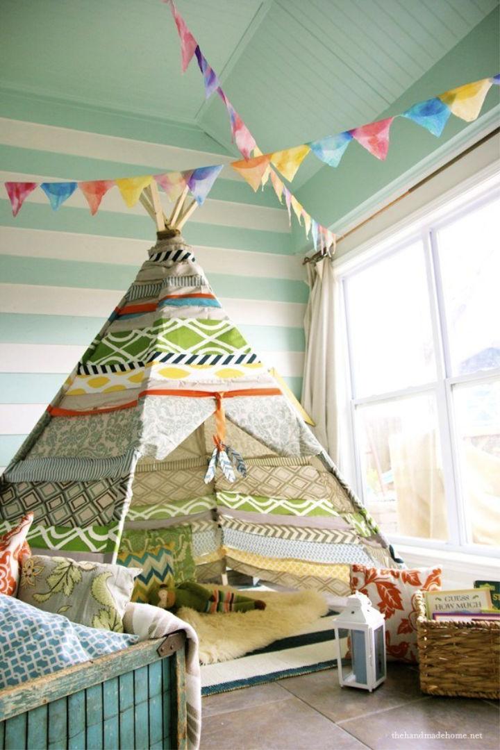 DIY Teepee Tent Without Sewing