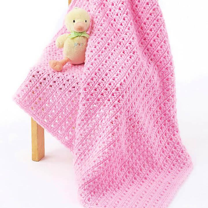 One Skein Caron Crochet Baby Blanket Pattern