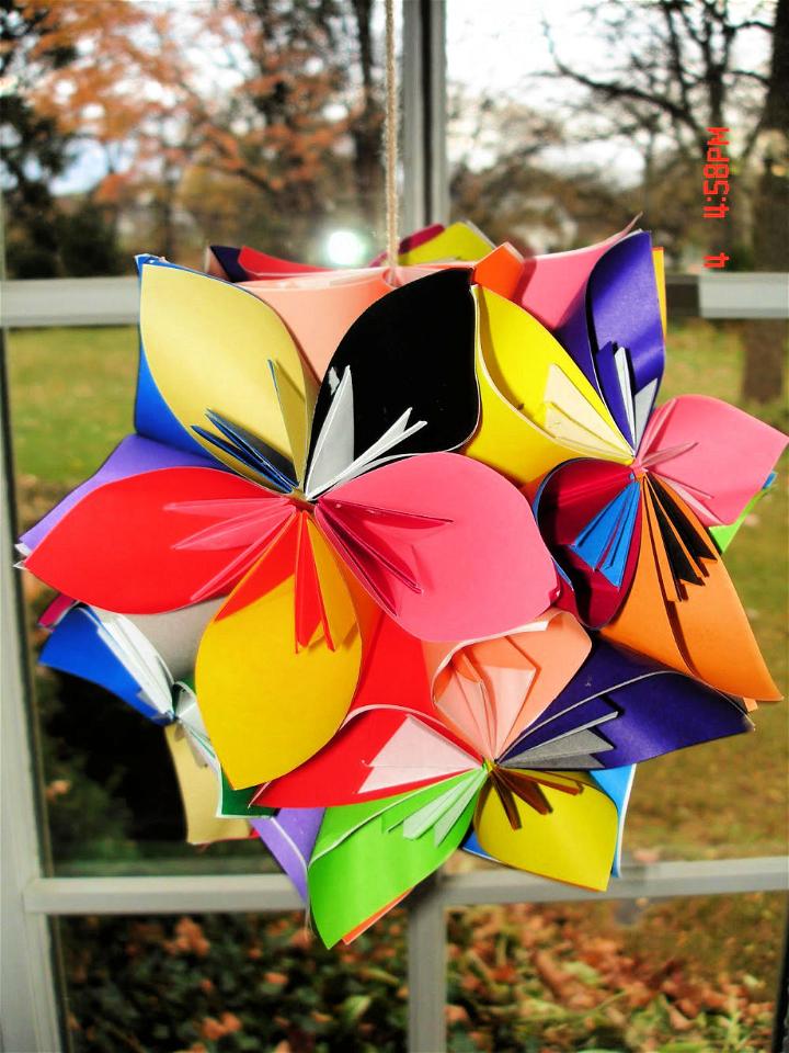 Origami Flower EASY STEP BY STEP - origami kusudama flower