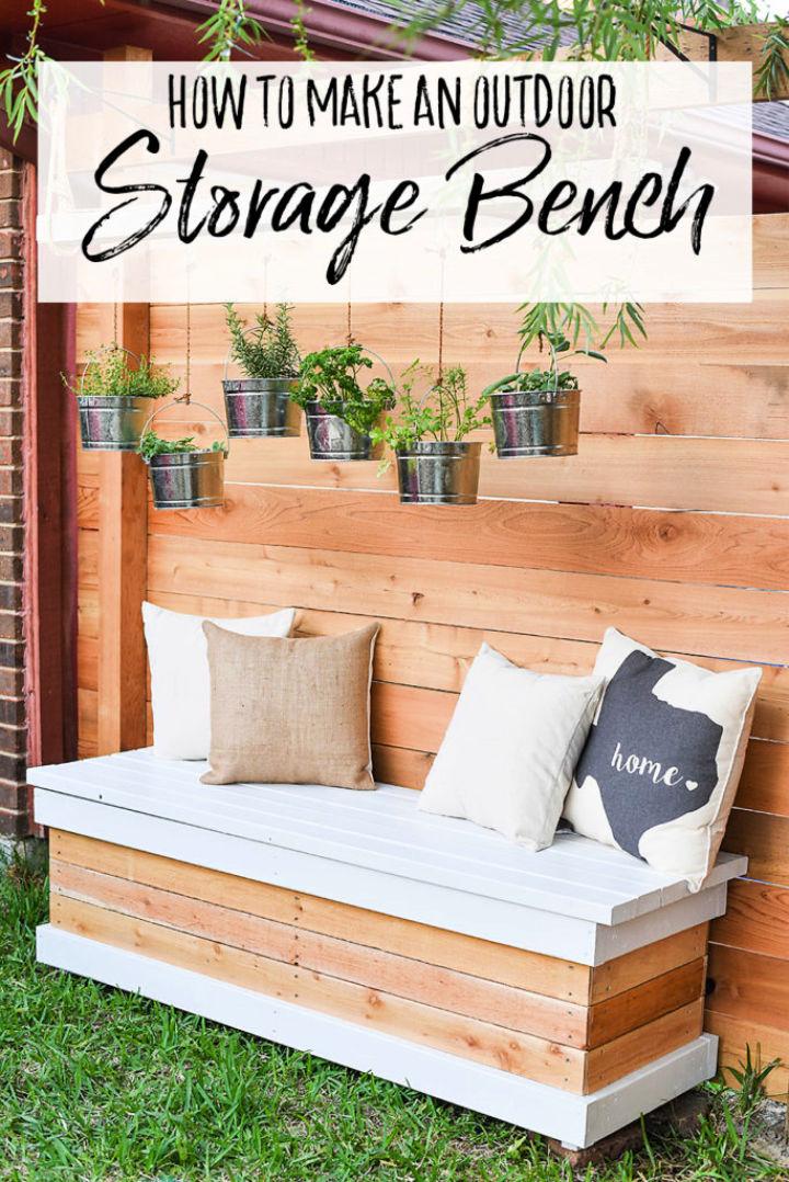 DIY Outdoor Bench With Hidden Storage