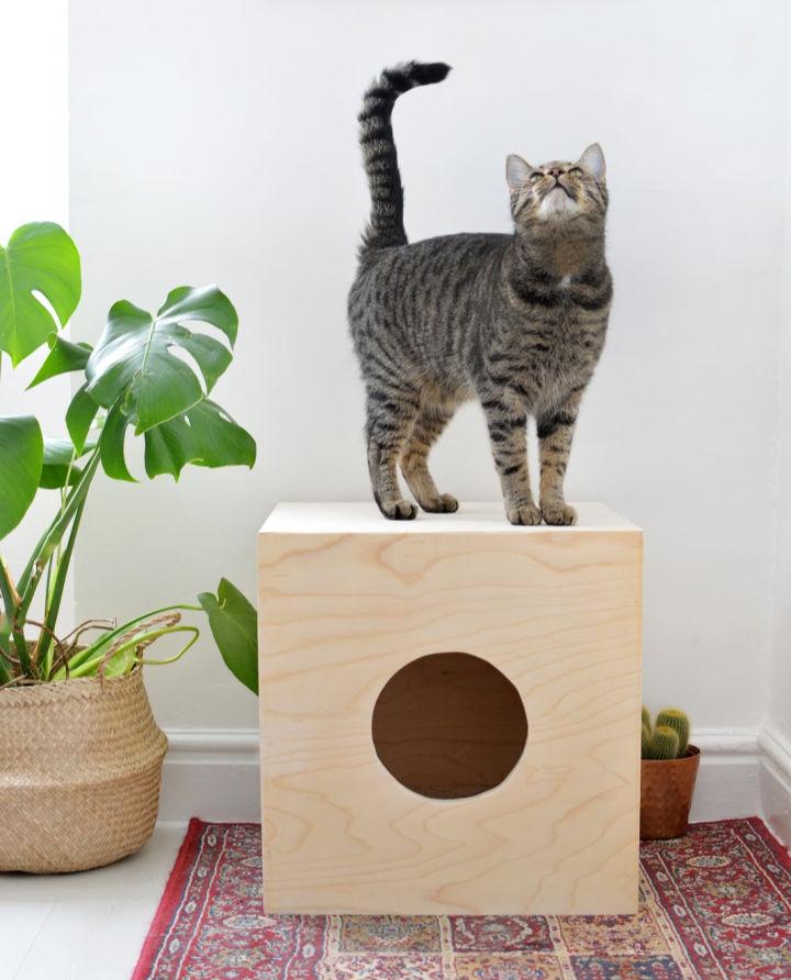 DIY Outdoor Wooden Cat House