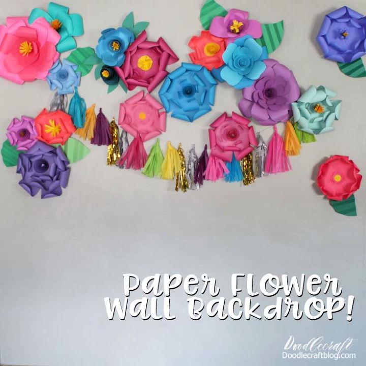 DIY Paper Flower Wall Backdrop