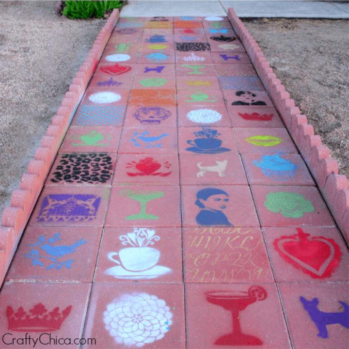 Paved Stenciled Walkway