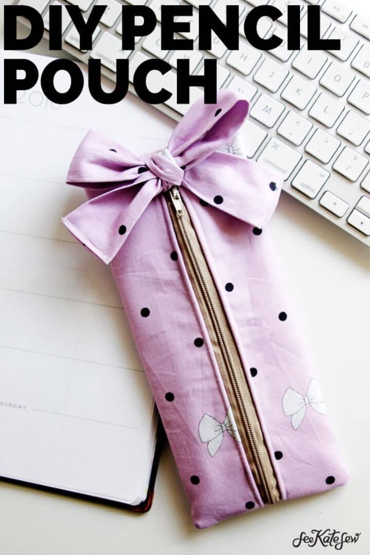 Pencil Pouch With a Bow Sewing Pattern
