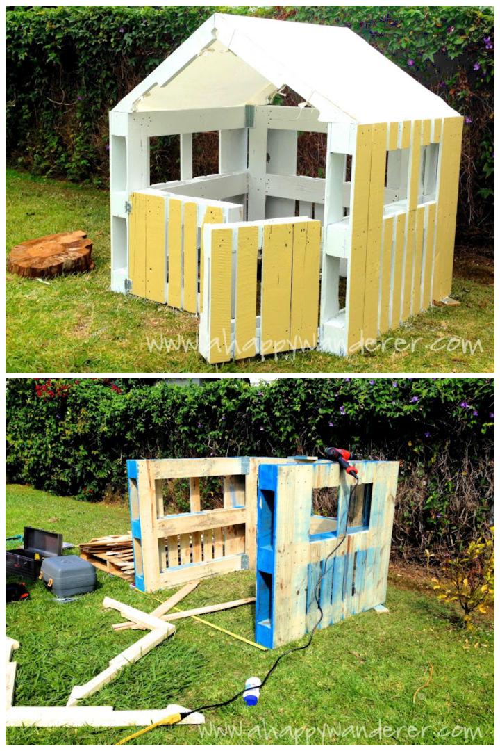 Playhouse Out Of Wooden Pallets