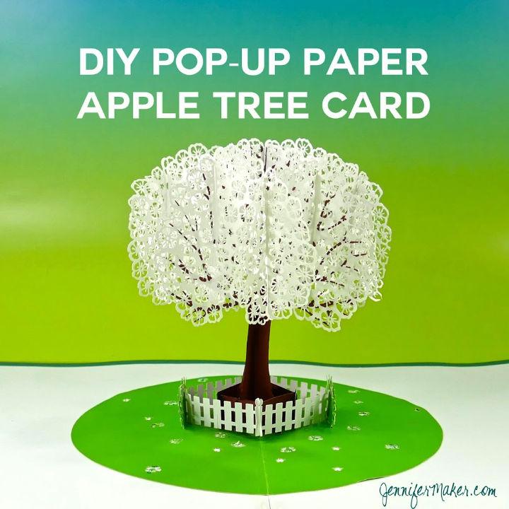 DIY Pop Up Paper Apple Tree Card