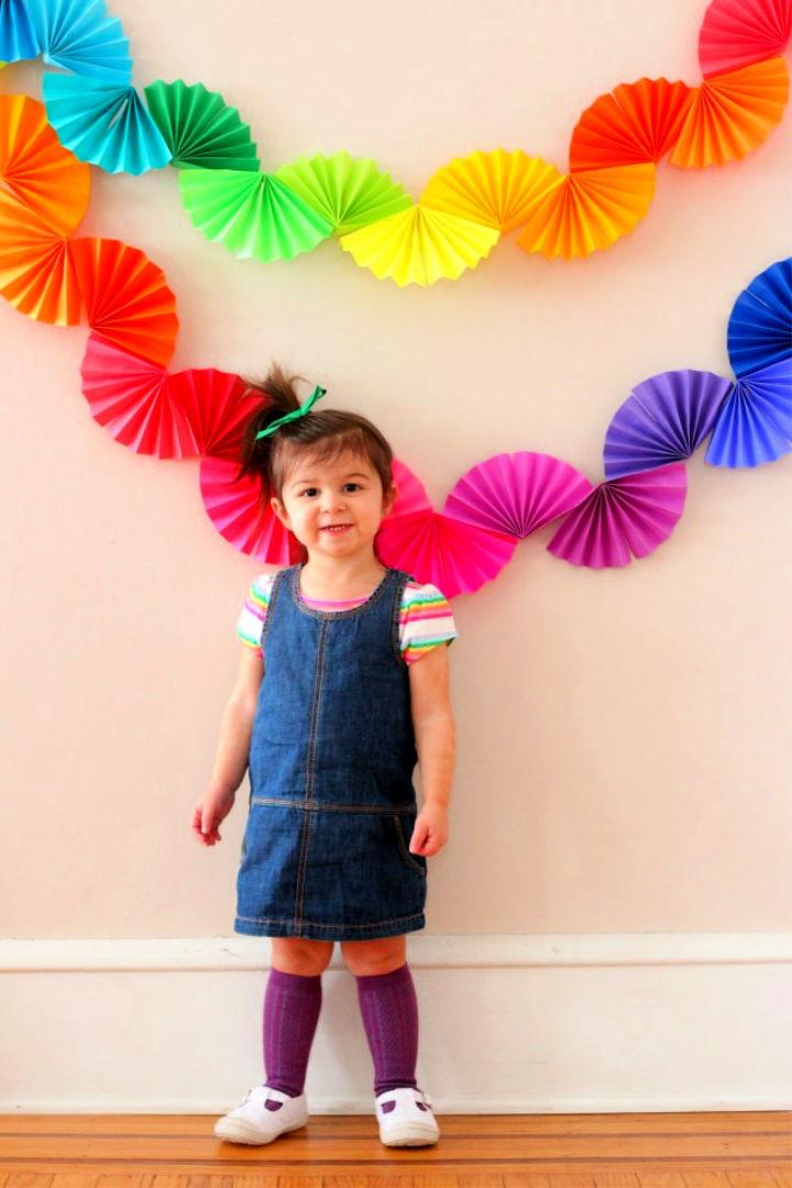 DIY Rainbow Paper Garland at Home