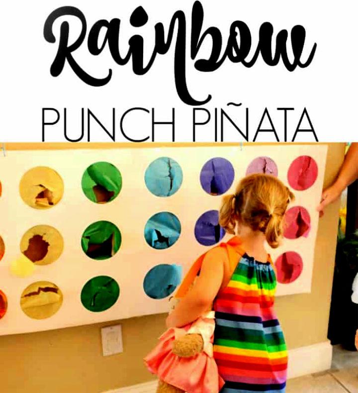 Homemade Rainbow Punch Pinata