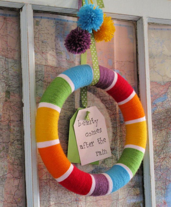 Rainbow Wreath for Birthday Party