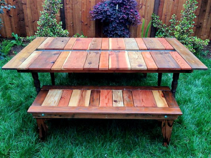 Reclaimed Wood Flat Pack Picnic Table