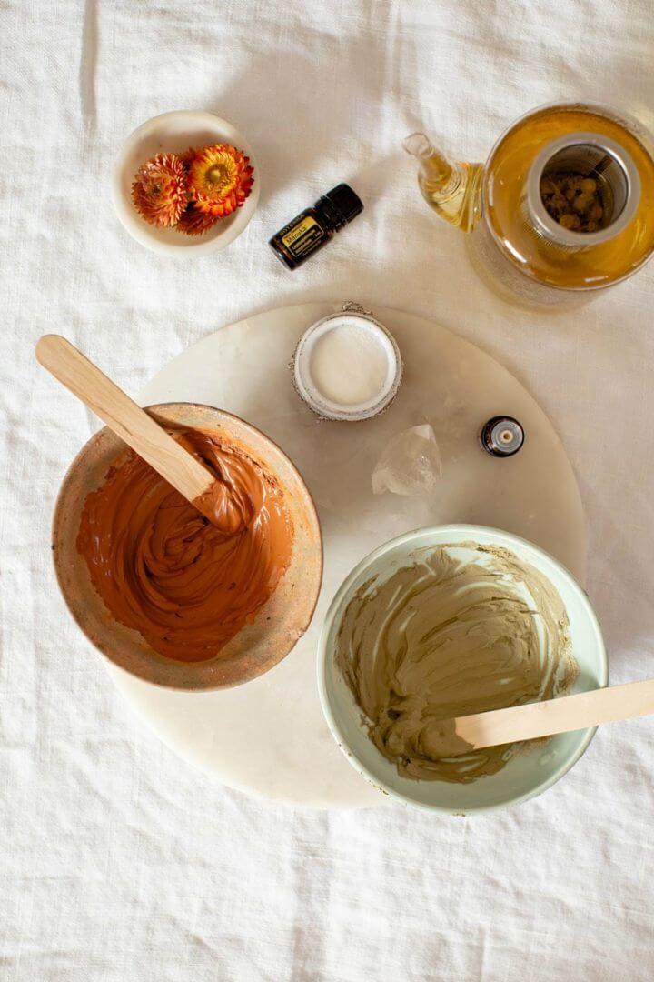 Red and Green Clay Face Mask for Acne