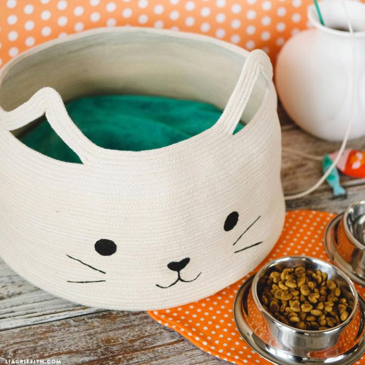 Homemade Rope Bowl Cat Bed