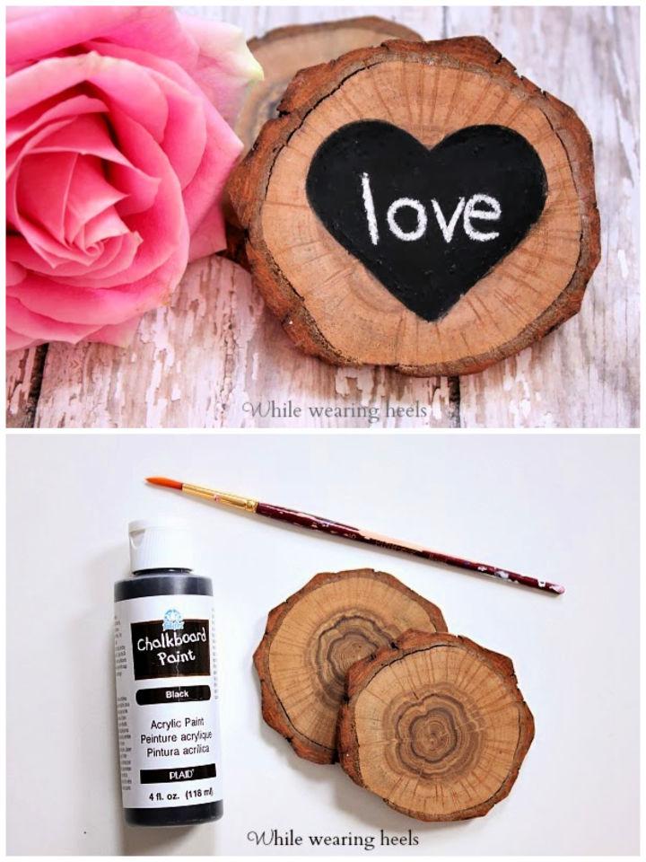 Rustic DIY Love Coasters to Sell