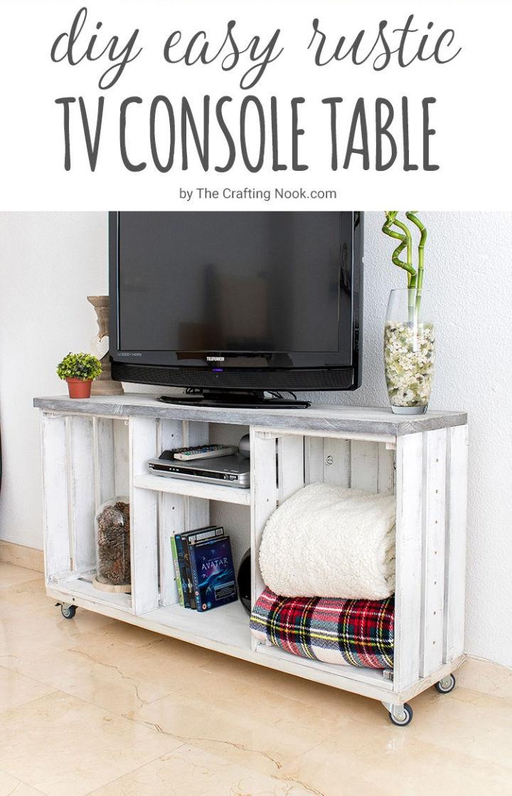 Rustic DIY TV Console Table