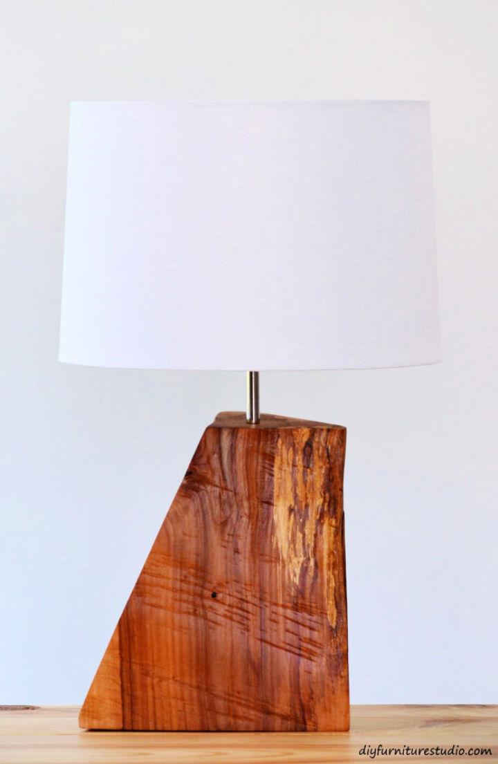 Rustic Natural Wood Table Lamp