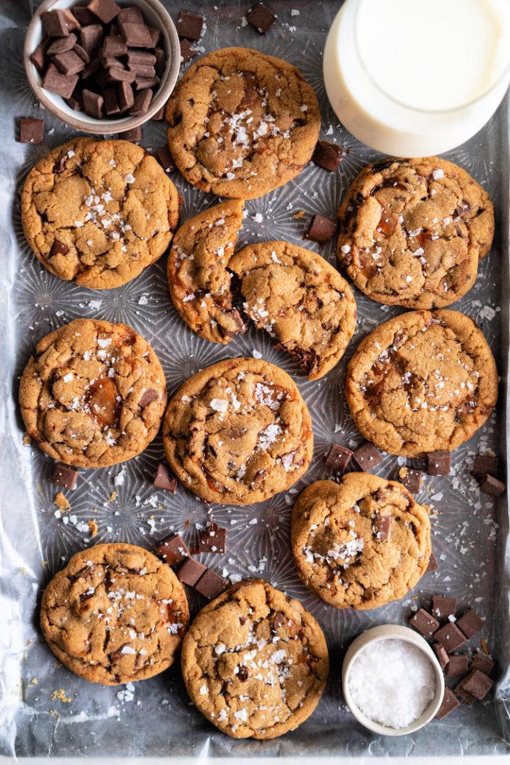 Salted Caramel Chocolate Chunk Cookies
