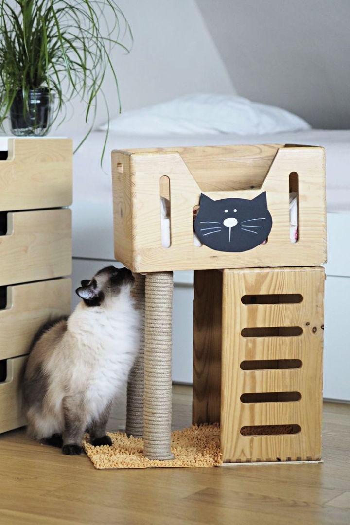 Making Scraper Boxes Cat House for Outdoor