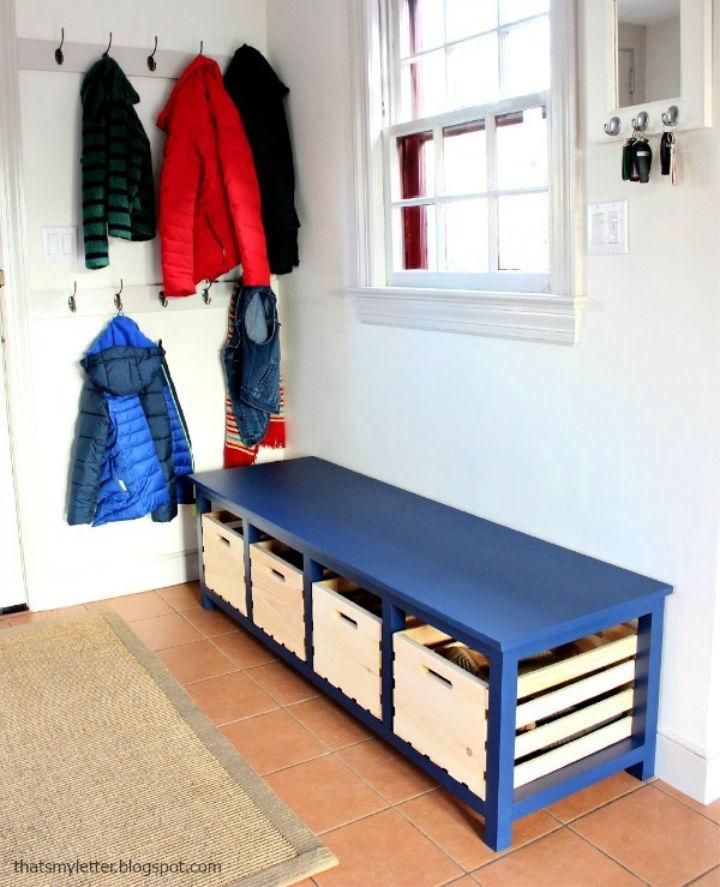 DIY Shoe Storage Bench Tutorial