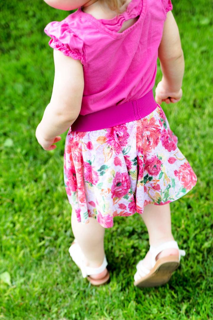 Simple Circle Skirt Pattern for Kids