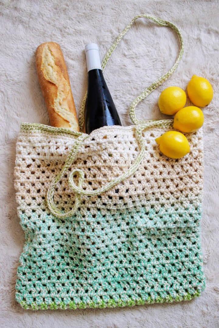 How to Crochet a Market Bag - Free Pattern