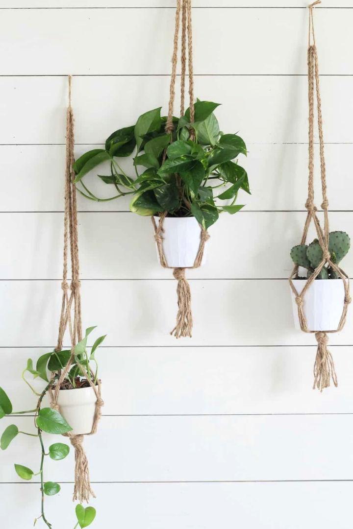 Handmade Macrame-Style Plant Hanger