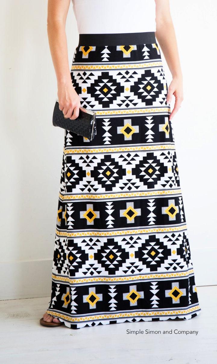 Simple DIY Women’s Maxi A-Line Skirt