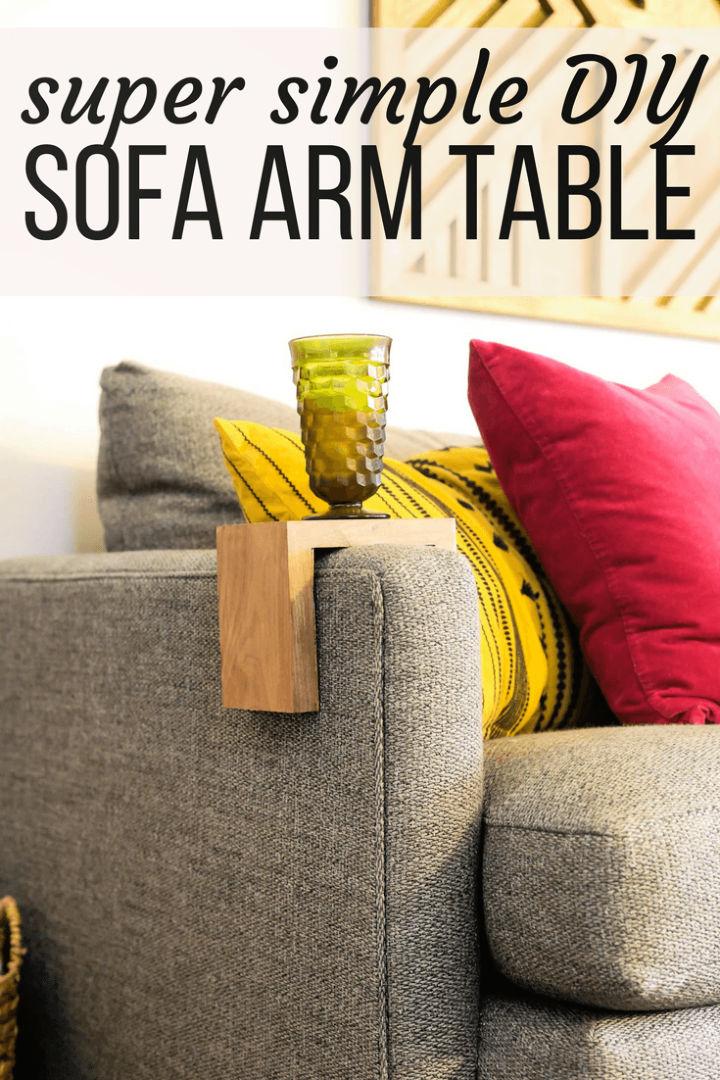 Free DIY Sofa Arm Table Plan 