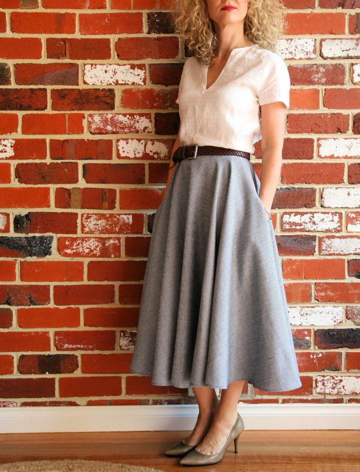 Stylish Full Circle Skirt Sewing Pattern