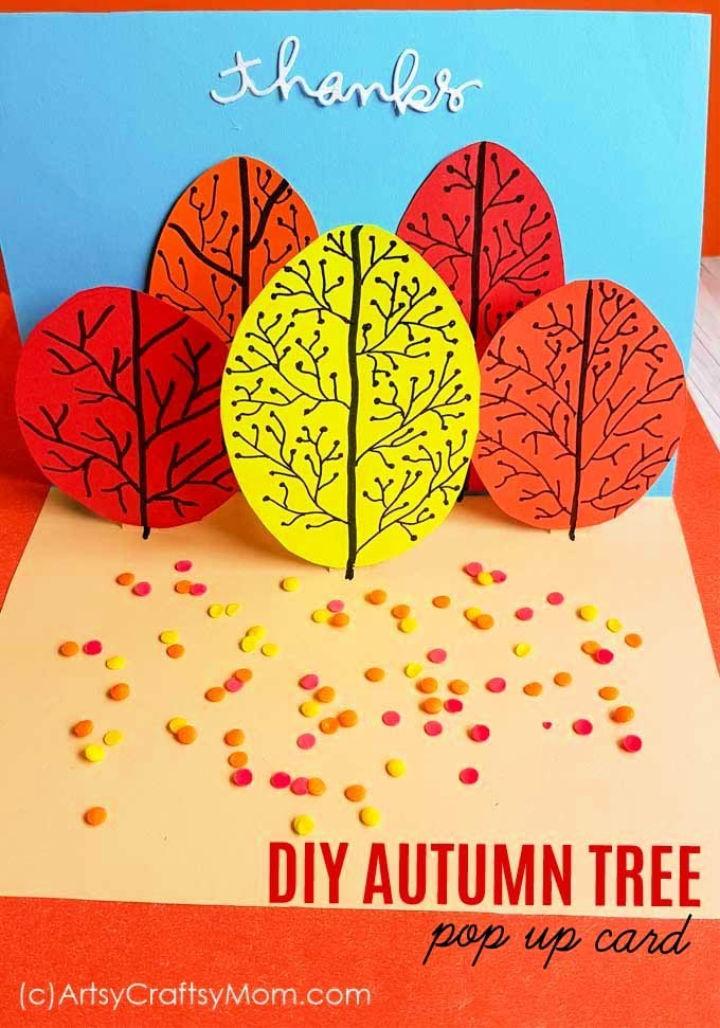 DIY Autumn Tree Pop Up Card