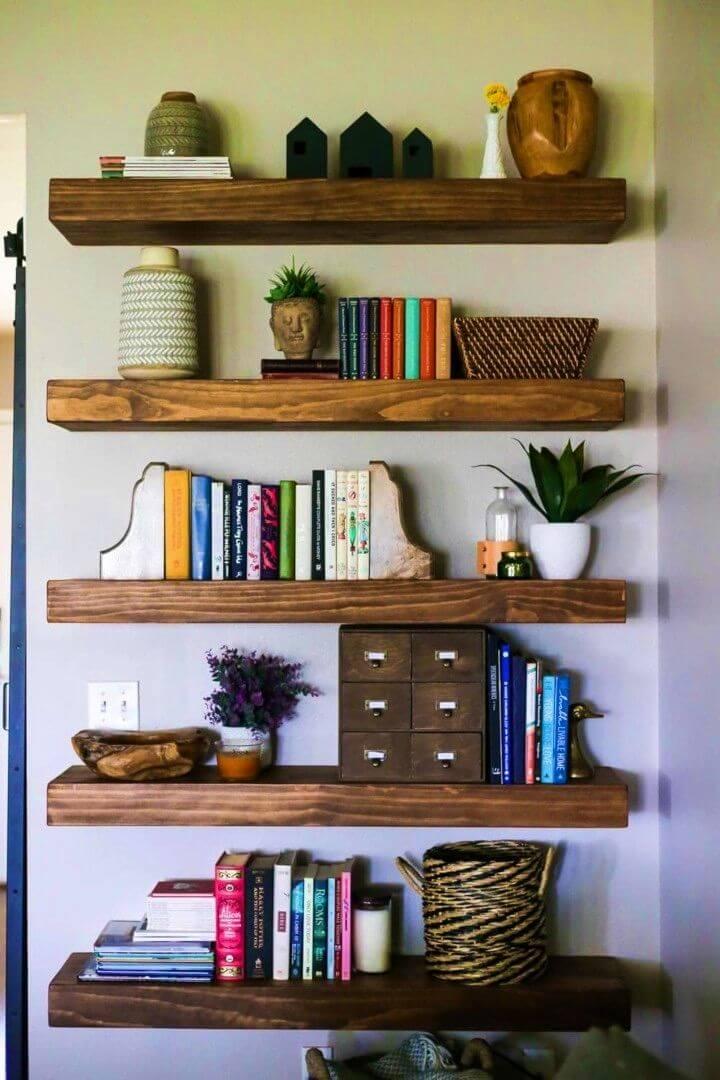 Surprisingly Easy to Build Floating Shelves