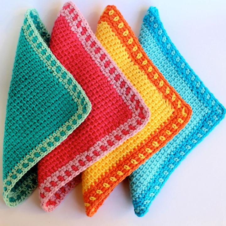 Tunisian Crochet Washcloth pattern