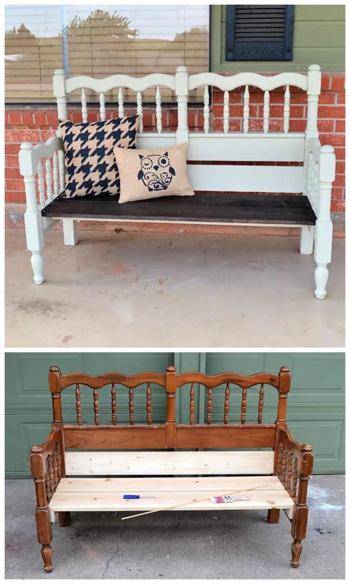 Upcycled Bed to Bench Tutorial