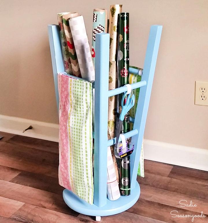 Vertical Wrapping Paper Storage Ideas