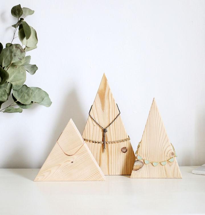 Wood Mountains Necklace Holder