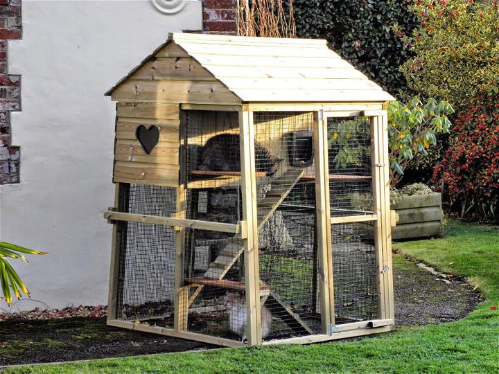 Handmade Wooden Cat Catio 