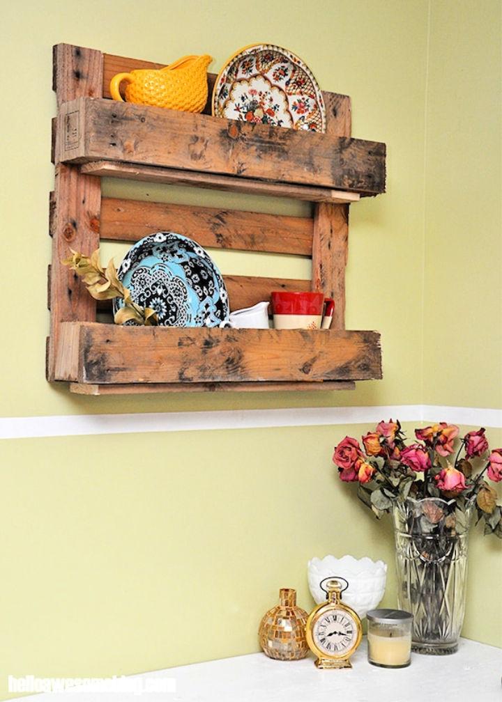 Wooden Pallet Shelf for Your Rustic Home