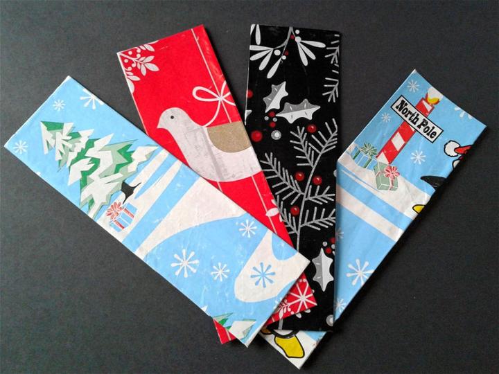 Homemade Wrapping Paper Bookmark
