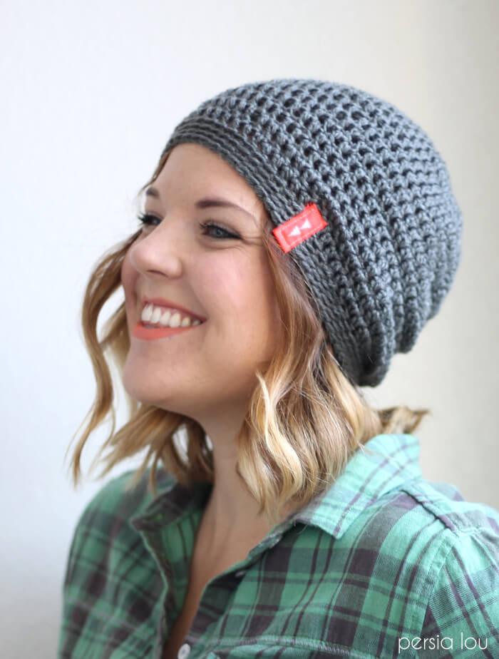 how to crochet a super easy slouchy hat free pattern