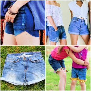 how to cut jeans into shorts