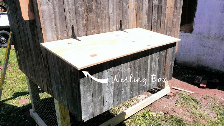 nesting box was also paneled
