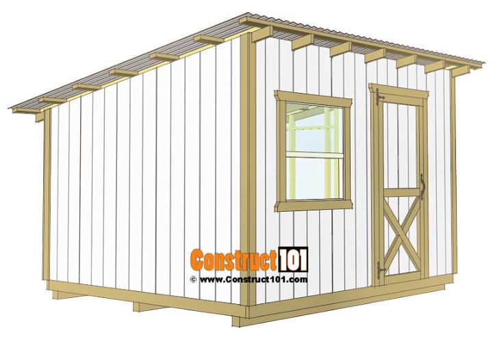 10×12 Lean To Shed Plans