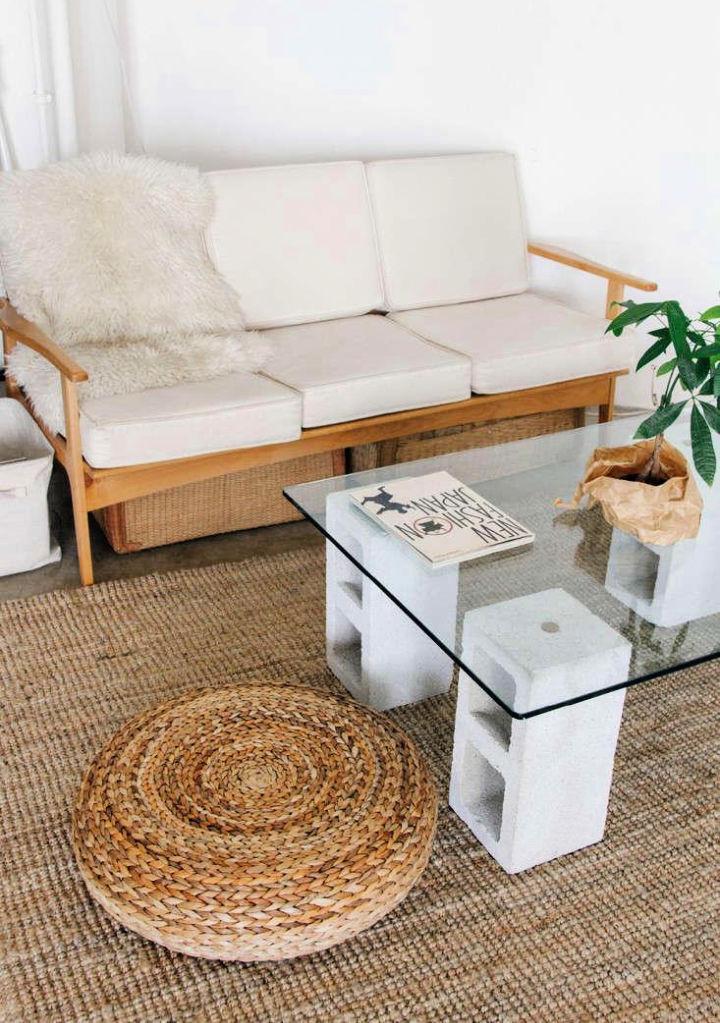 $100 Glass and Concrete Coffee Table Plans