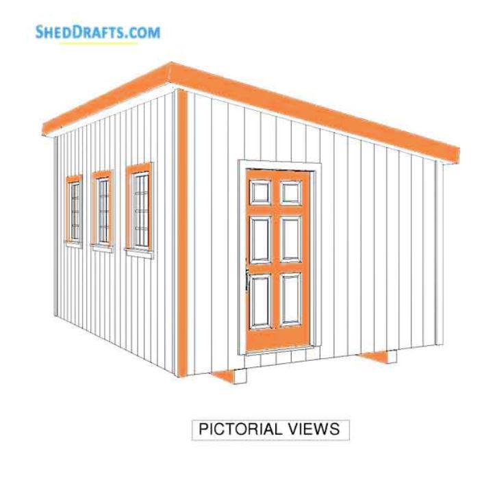 12×16 Wooden Lean To Shed Designs