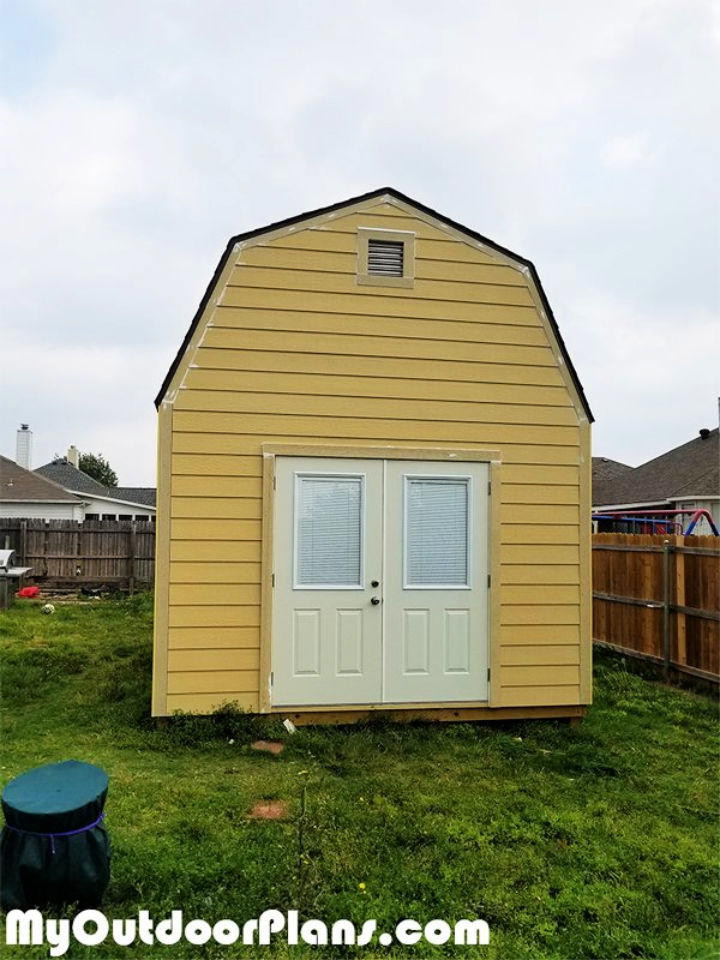 12×16 Gambrel Shed Roof Plan 1