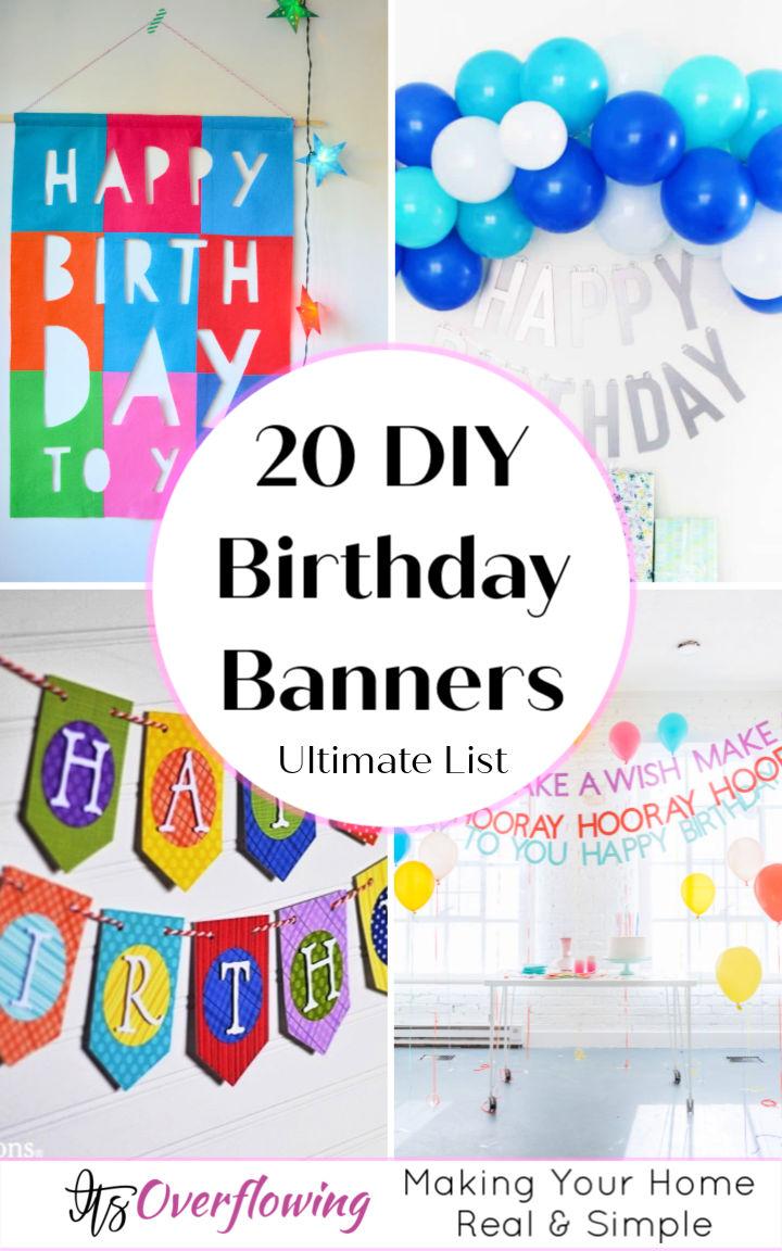 20 DIY Birthday Banner Ideas With FREE Printable Templates