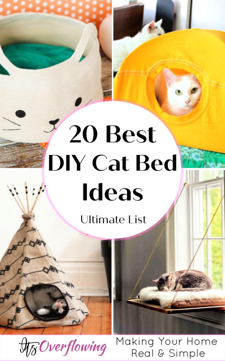 20 DIY Cat Bed Ideas To Give Your Cat A Comfy Sleep